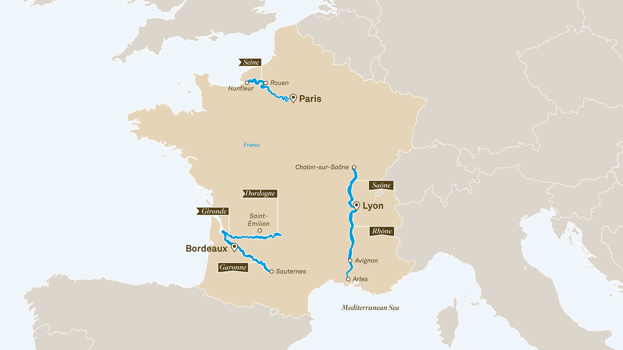 France River Cruises 2024 2025 Cruises To Paris Scenic   Map For France Waterways 2000x1125 